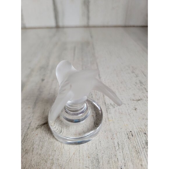Lalique Crystal frosted bird night Gale Sparrow vintage home decor figure - Picture 5 of 7